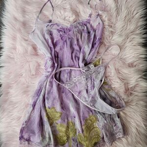 Victorias secret lavender mesh y2k dress/slip